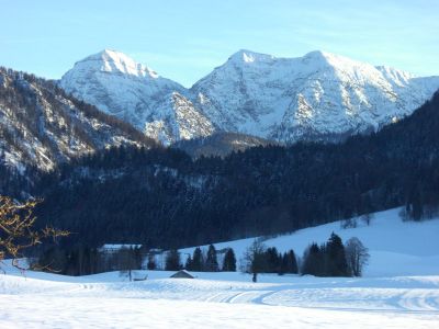 Bergpanorma im Winter