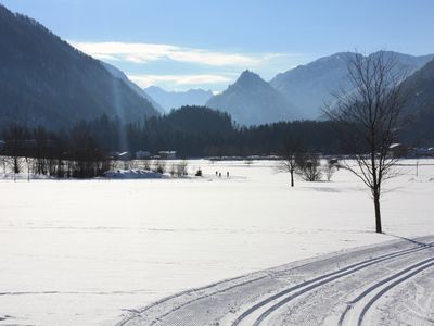 Langlaufloipe direkt vor der Haustüre