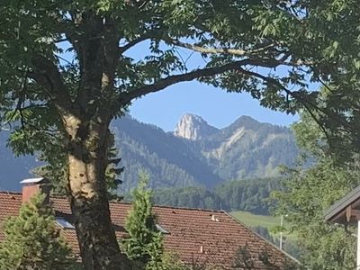 Blick auf die Hörndlwand von unserer Schlafzimmerterasse