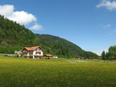 Unser Haus inmitten einer großen Wiese