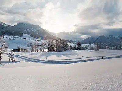 Langlaufloipe direkt am Haus