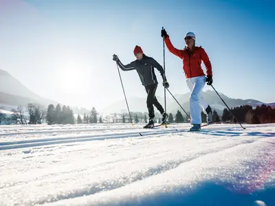 Langlaufloipe direkt am Haus