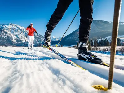 Langlaufloipe direkt am Haus