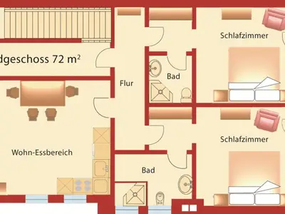 Grundriss der Wohnung