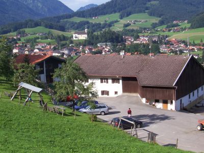 Blick vom Haus auf Ruhpolding