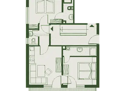 Grundriss der Wohnung Unternberg