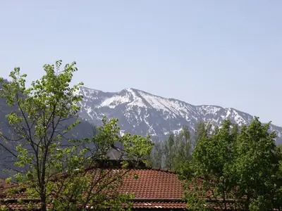 Ausblick auf die Berge vom Balkon der Wohnung "Rauschbergblick"