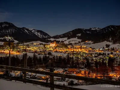 Unsere Aussicht an einem schönen Winterabend