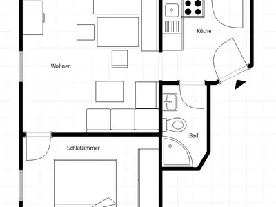 Grundriss Ferienwohnung Talblick