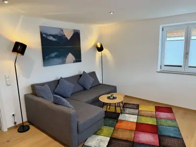 Wohnzimmer mit ausziehbarer Schlafco