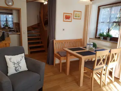 Essbereich im Wohnzimmer