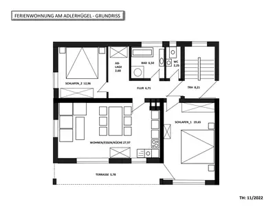Grundriss Ferienwohung Adlerhügel