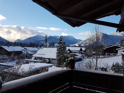 Winter-Ausblick vom Balkon