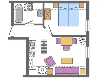 Ferienwohnung für 4 Personen (35 m²) in Saal 4/10