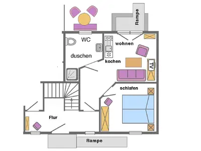 Ferienwohnung für 3 Personen (35 m²) in Saal 4/10