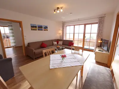 Der  Wohn- und Essbereich