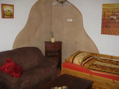 Fewo Erdgeschoss: Wohn-Schlafraum