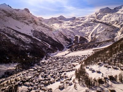 Saas-Fee Dorf Winter