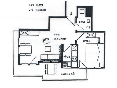 Grundriss 2 1/2 ZW