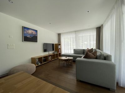 Light and tastefully furnished living room