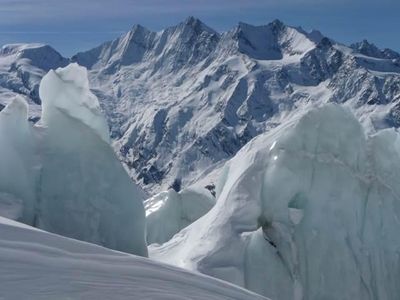 Gletscherfoto mit 4000er Berge