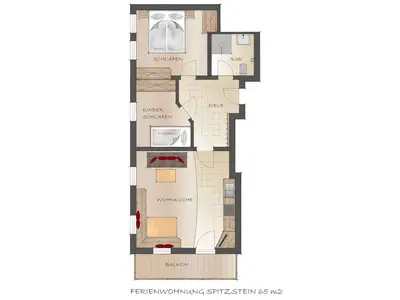 Grundrissplan der Ferienwohnung