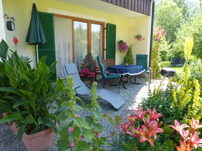 Terrasse der Ferienwohnung