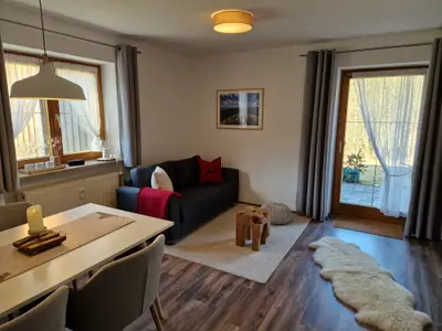 Wohnzimmer Ferienwohnung Murmeltier