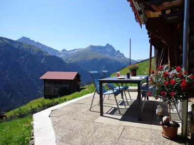 Ferienwohnung Gün Derungs - Panoramasitzplatz