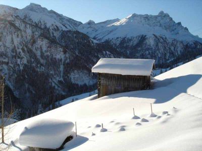 Ferienwohnung Gün Derungs - Aussicht Winter