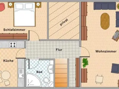 Ferienwohnung für 2 Personen (70 m²) in Sagard 6/10