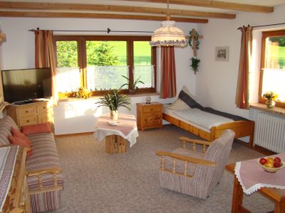 Ferienwohnung Heuberg - Wohnschlafzimmer