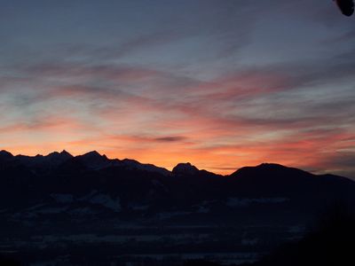 Ausblick vom Hof/Abendstimmung