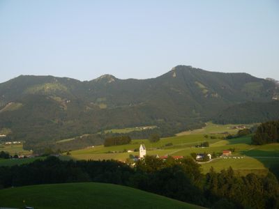 Rossholzen mit Blick auf Hochries, Karkopf und Feichteck