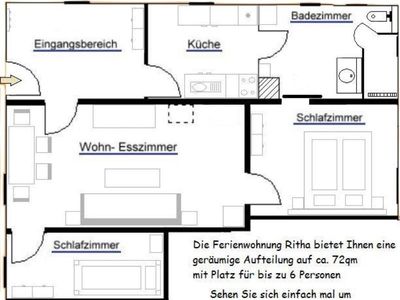 Ferienwohnung für 4 Personen (72 m²) in Sandberg 2/10