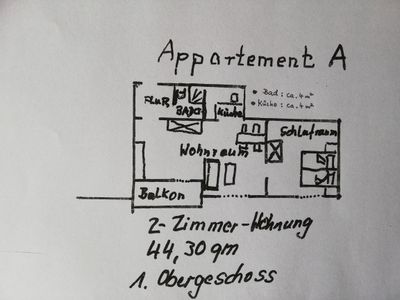 Grundriss Appartement A