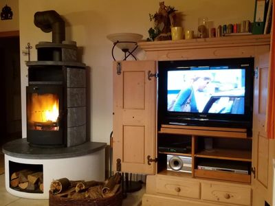 Kamin und TV