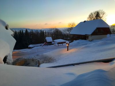 Winterstimmung zwischen den Häusern