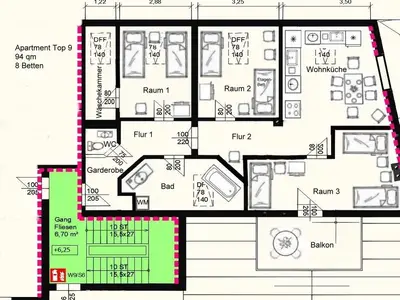 Ferienwohnung für 8 Personen (94 m²) in Sankt Pölten 5/10