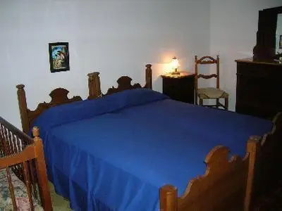 Schlafbereich. Schlafzimmer mit Doppelbett