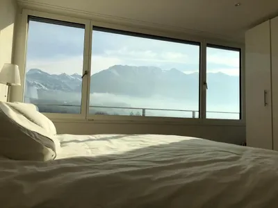 Schlafzimmer 1 ( Aussicht in die Berge)