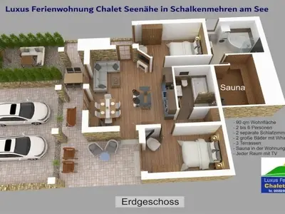 Ferienwohnung für 5 Personen (90 m²) in Schalkenmehren 3/10
