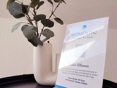 Gästeinformation mit QR-Code