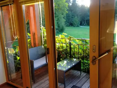 Balkon mit Blick ins Grüne