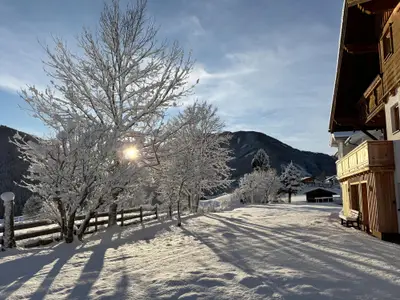 Eingang zu eurem Appartement und unser Garten