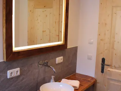 Bad in der Ferienwohnung Bergsteiger