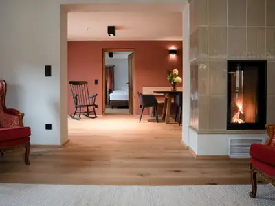 Wohnbereich mit Kamin Liesl