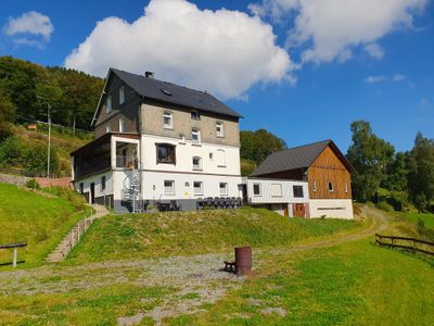 Blick auf das Ferienhaus Grimme