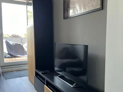 Wohnzimmer mit Flachbildfernseher