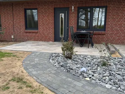 Eingang und Terrasse ferienwohnung Erna